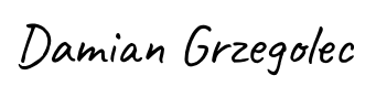 Damian Grzegolec signature